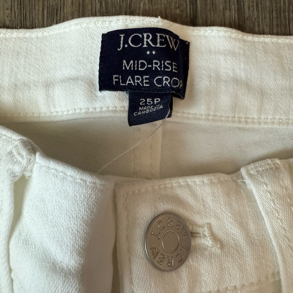 J Crew Factory Mid Rise Flare Crop Jeans - Picture 4 of 6